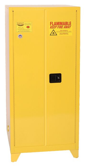 60-Gal. Self-Closing Yellow Fire Cabinet w/ Legs - manufacturer product image 1