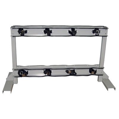 Floor Mount Back to Back 8-Gas Cylinder Stand, steel - Gas Cylinder Storage