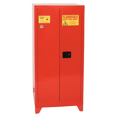 96-Gal Paint & Ink Manual Close Red Safety Cabinet w/ Legs - Safety Cabinets
