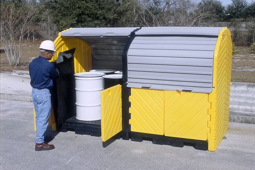 12-Drum Outdoor Drum Storage w/Drain Plug - manufacturer product image 1