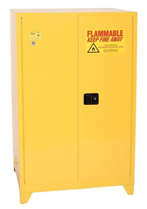90-Gal. Self-Closing Yellow Fire Cabinet w/ Legs - manufacturer product image 1