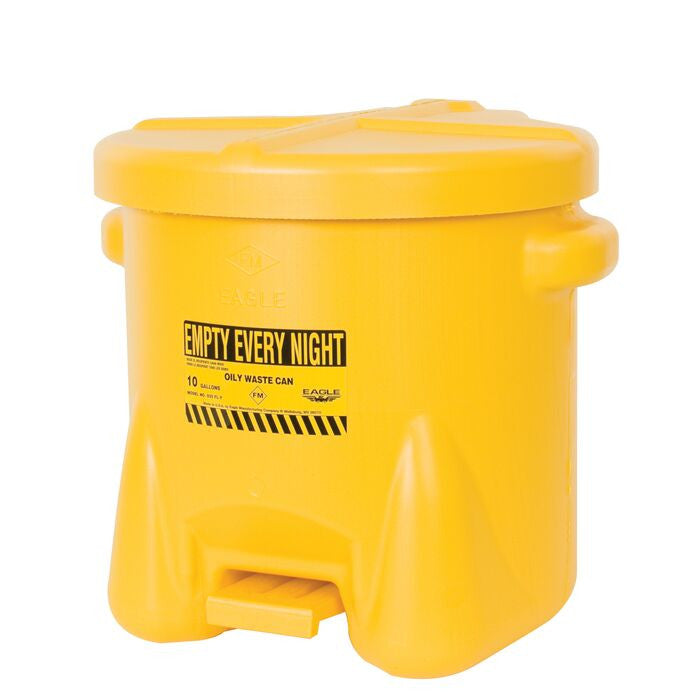 10-Gallon Oily Waste Can, Yellow - manufacturer product image 1