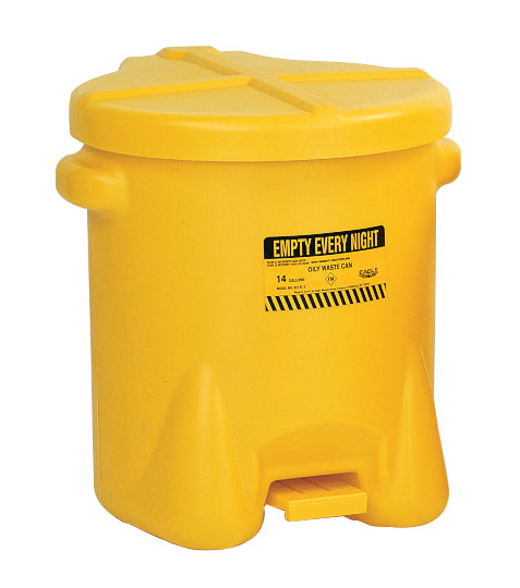 14-Gallon Oily Waste Can, Yellow - manufacturer product image 1