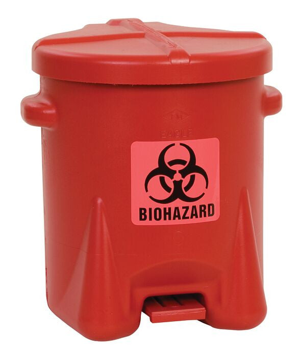 6 Gallon Biohazard Waste Container, Red - manufacturer product image 1