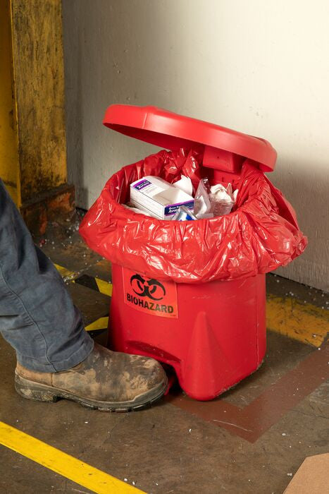 6 Gallon Biohazard Waste Container, Red - manufacturer product image 2