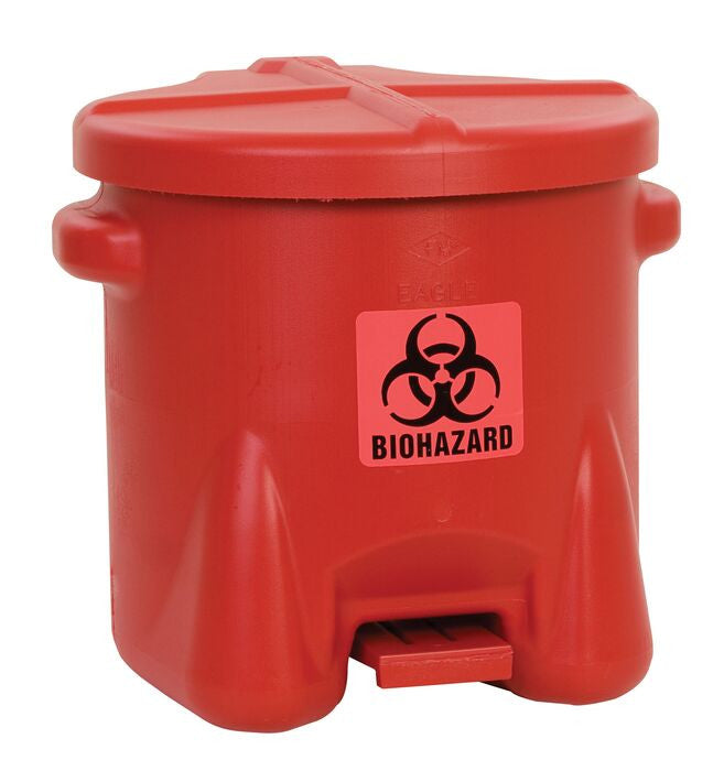 10 Gallon Biohazard Waste Container, Red - manufacturer product image 1