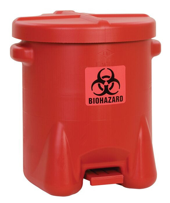 14 Gallon Biohazard Waste Container, Red - manufacturer product image 1