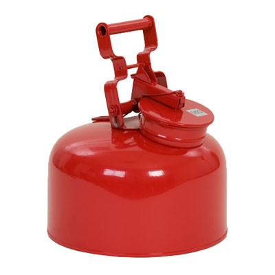 2.5-Gal Liquid Waste Container, Red Steel - Hazardous Waste Containers