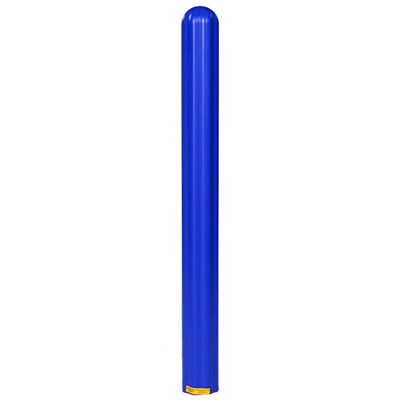 4 inch Round 56 inch Blue Ribbed Bollard Covers
