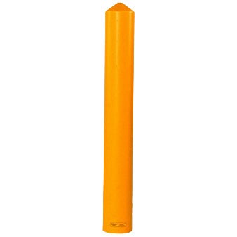 4 inch Round 56 inch Yellow Smooth Post Sleeves - Bollard Covers
