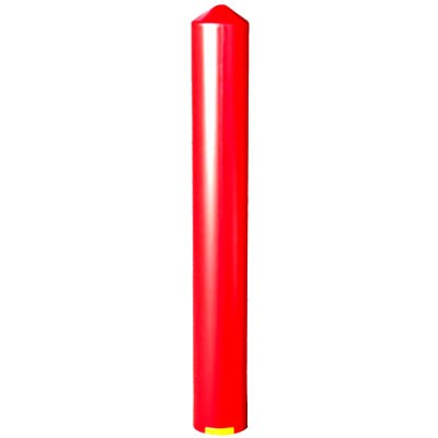 4 inch Round 56 inch Red Smooth Post Sleeves - Bollard Covers