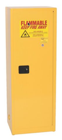 24-Gal Manual Door Yellow Flammables Cabinet - Safety Cabinets