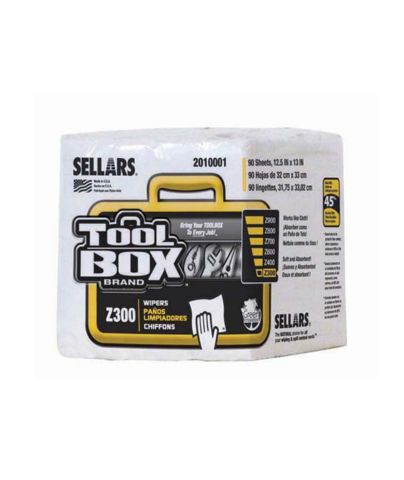 White Shop Towel 1/4 Fold Wipers 90 sheets/BUNDLE - Industrial Wipes & Rags