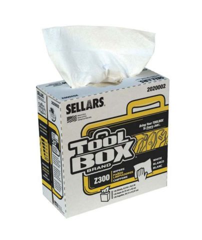 Interfold White Shop Towel Wipers Box, 1080 sheets/case - Industrial Wipes & Rags