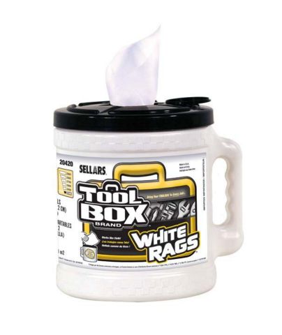 Bucket White Shop Towel Rags - Industrial Wipes & Rags