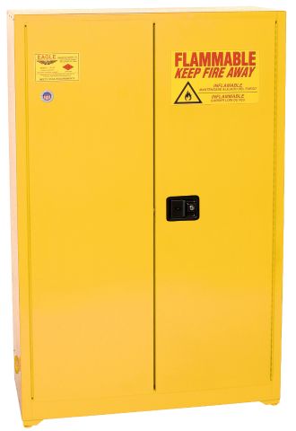 45-Gal Self-Closing Yellow Flammables Cabinet - Safety Cabinets