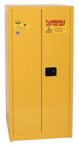 60-Gal Self-Closing 2-Door Yellow Flammables Cabinet - Safety Cabinets