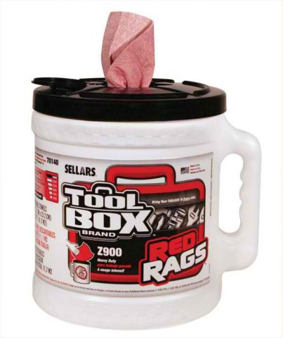 Red Shop Towels - 140 count bucket (discontinued)