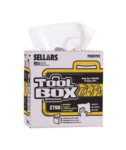 White Shop Towel Interfold Wipers BOXED, 1008 sheets/case - Industrial Wipes & Rags