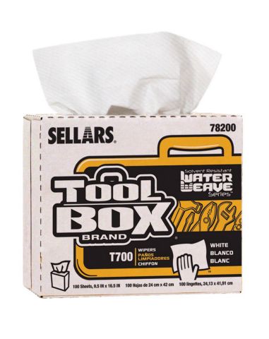 WaterWeave White Interfold Solvent Wipers 8-BOXES, polypropylene - Industrial Wipes & Rags