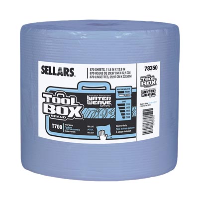 WaterWeave Blue Solvent Wipes JUMBO ROLL, polypropylene - Industrial Wipes & Rags