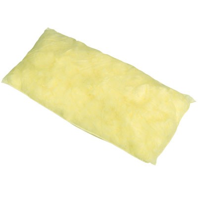Absorbent Pillows, Yellow HAZMAT, 8x18 In, 20/CASE, 26.8 gal capacity