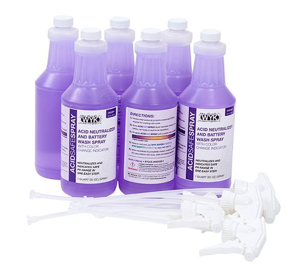 Battery Acid Neutralizer Liquid 6 x 32-Oz Plastic Spray Bottles - manufacturer product image 1