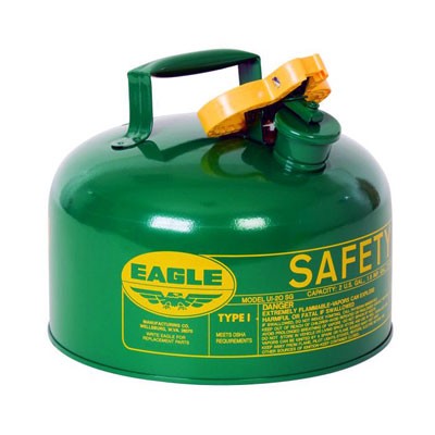 2-Gal Combustibles Safety Can NO Funnel, Green - Safety Cans