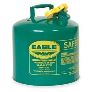 5-Gal Combustibles Safety Can NO Funnel, Green - Safety Cans