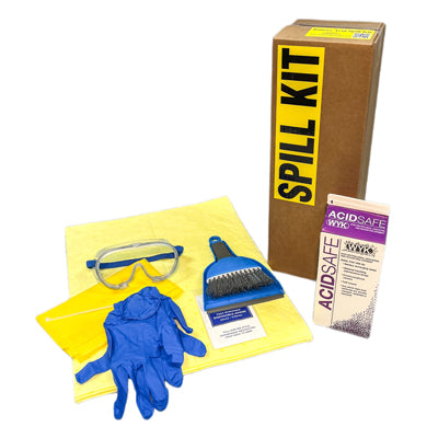 Battery Acid Spill Kit Box with Dry Neutralizer, poly - Spill Kits