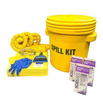Battery Acid Spill Kit 20 Gal. Drum with Dry Neutralizer, poly - Spill Kits