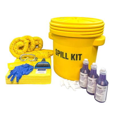 Battery Acid Spill Kit 20 Gal. Drum with Liquid Neutralizer, poly - Spill Kits