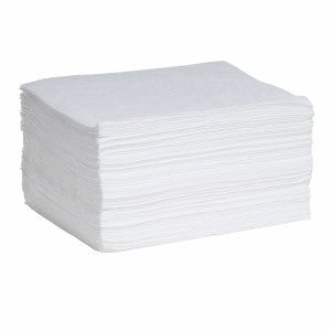 Economy Oil Absorbent Pads, Medium Weight, 15" x 19" 100/Case - Absorbent Pads & Rolls