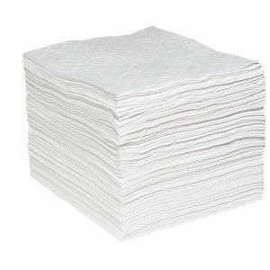 Oil Absorbent Pads, Bonded, Heavy Weight, 100 Pack - Absorbent Pads & Rolls