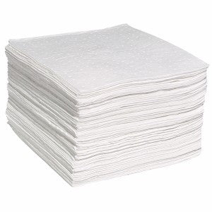 Oil Absorbent Pads, Bonded, Light Weight, 200 pack - Absorbent Pads & Rolls