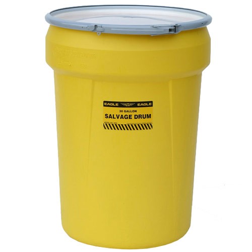 30-Gallon Salvage Drum w/ Metal Lever Lock - Hazardous Waste Containers