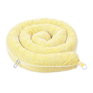 Chemical Spill Absorbent Boom 5in x 10ft yellow hazmat sock - SpillTech manufacturer image