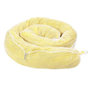 Chemical Spill Absorbent Boom 8in x 10ft yellow hazmat sock - SpillTech manufacturer image