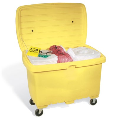 Emergency Response Mobile Spill Kit Cart, Oil, 5in. wheels - Spill Kits