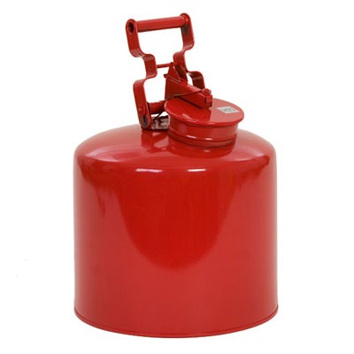 5-Gal Liquid Waste Container, Red Steel - Hazardous Waste Containers