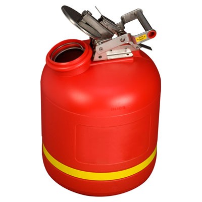 5-Gal Liquid Waste Container, Red Poly - Hazardous Waste Containers