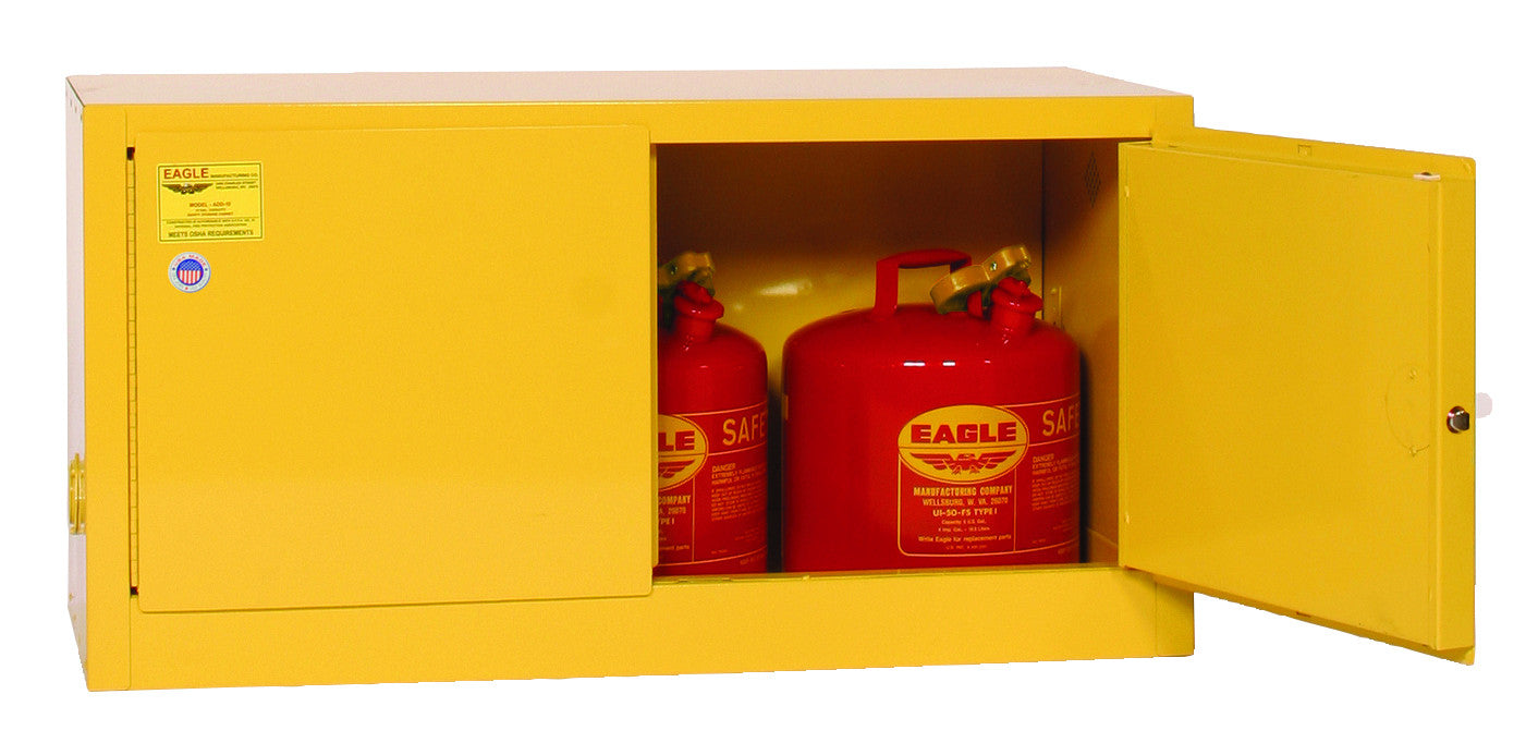 15-Gal Stackable Manual Close Yellow Fire Cabinet - manufacturer product image 1