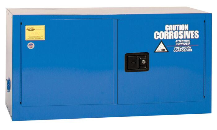 15-Gal Acid/Corrosive Blue Metal Safety Cabinet, Manual-Close, Stackable - manufacturer product image 1
