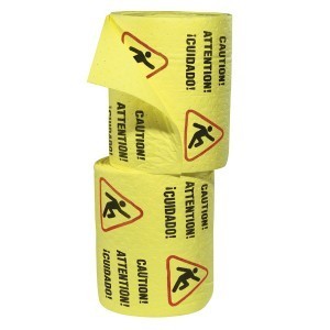 Caution Mat - Absorbent Rolls for Water, Heavy Weight 2 rolls - Absorbent Pads & Rolls