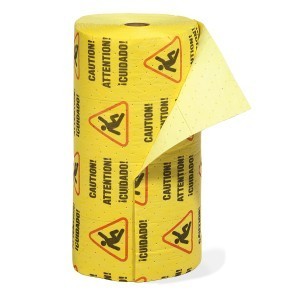 Caution Mat - Absorbent Rolls for Water, Heavy Weight 1 roll - Absorbent Pads & Rolls