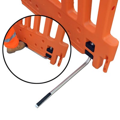 ADA Pedestrian Barricade Leg Kit, galvanized steel - Traffic Safety Supplies