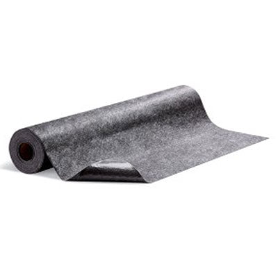Adhesive-Backed Non-Slip Floor Mat, 48" x 50' Gray Roll - Absorbent Mats