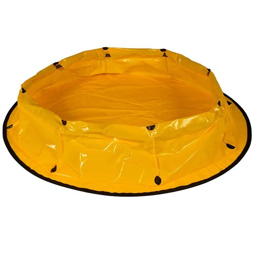 100-Gallon Sprung Steel Pop-Up Pool, yellow - Emergency Pop Up Pools