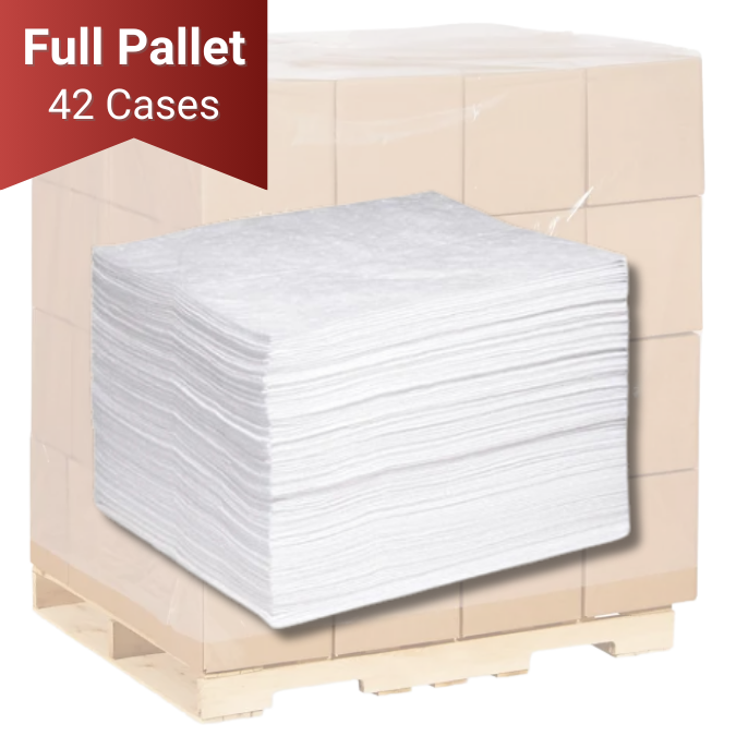 Oil Absorbent Pads, Heavy Weight, Pallet, polypropylene, 22 gallon capacity - Absorbent Pads & Rolls