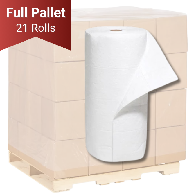 Oil Absorbent Rolls, Heavy Weight, Pallet, polypropylene, 44 gallon capacity - Absorbent Pads & Rolls